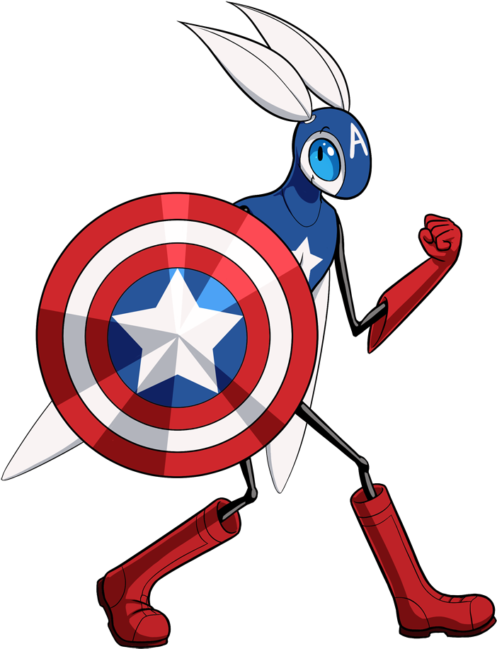 Captain America Bug Clipart (792x990), Png Download