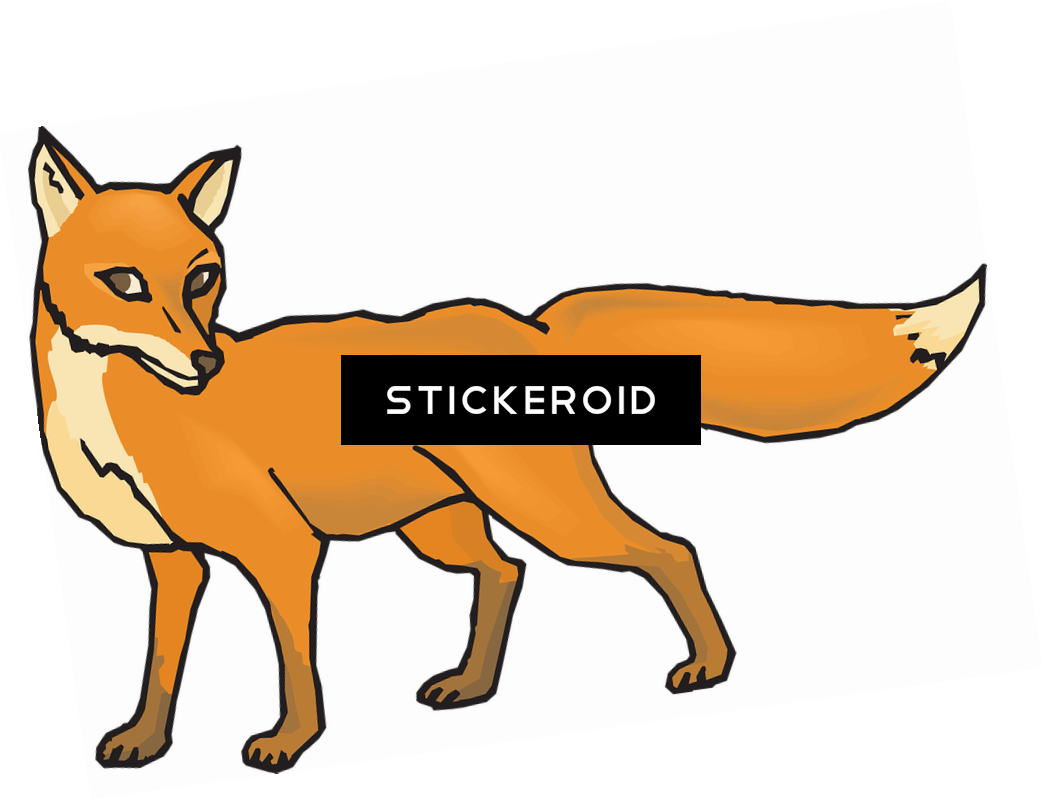 Fox Clipart (1043x800), Png Download