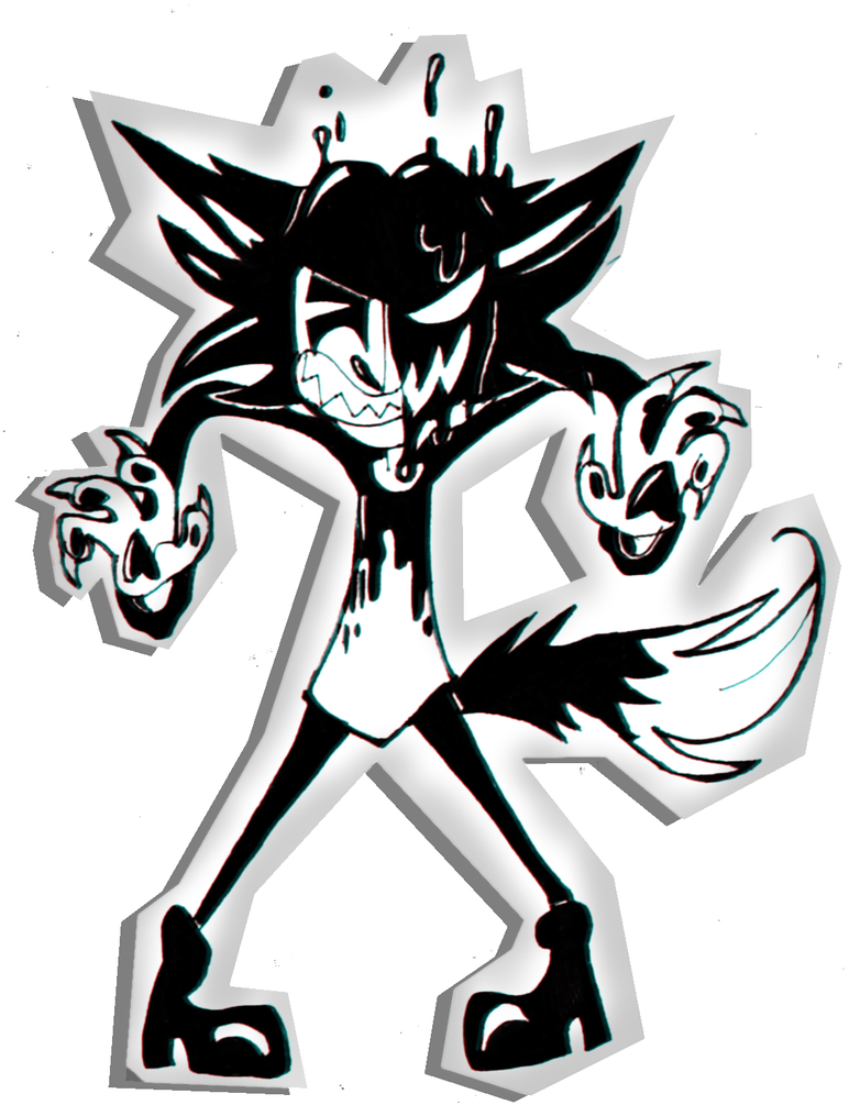 Drawing Werewolf Ink Clipart (785x1018), Png Download