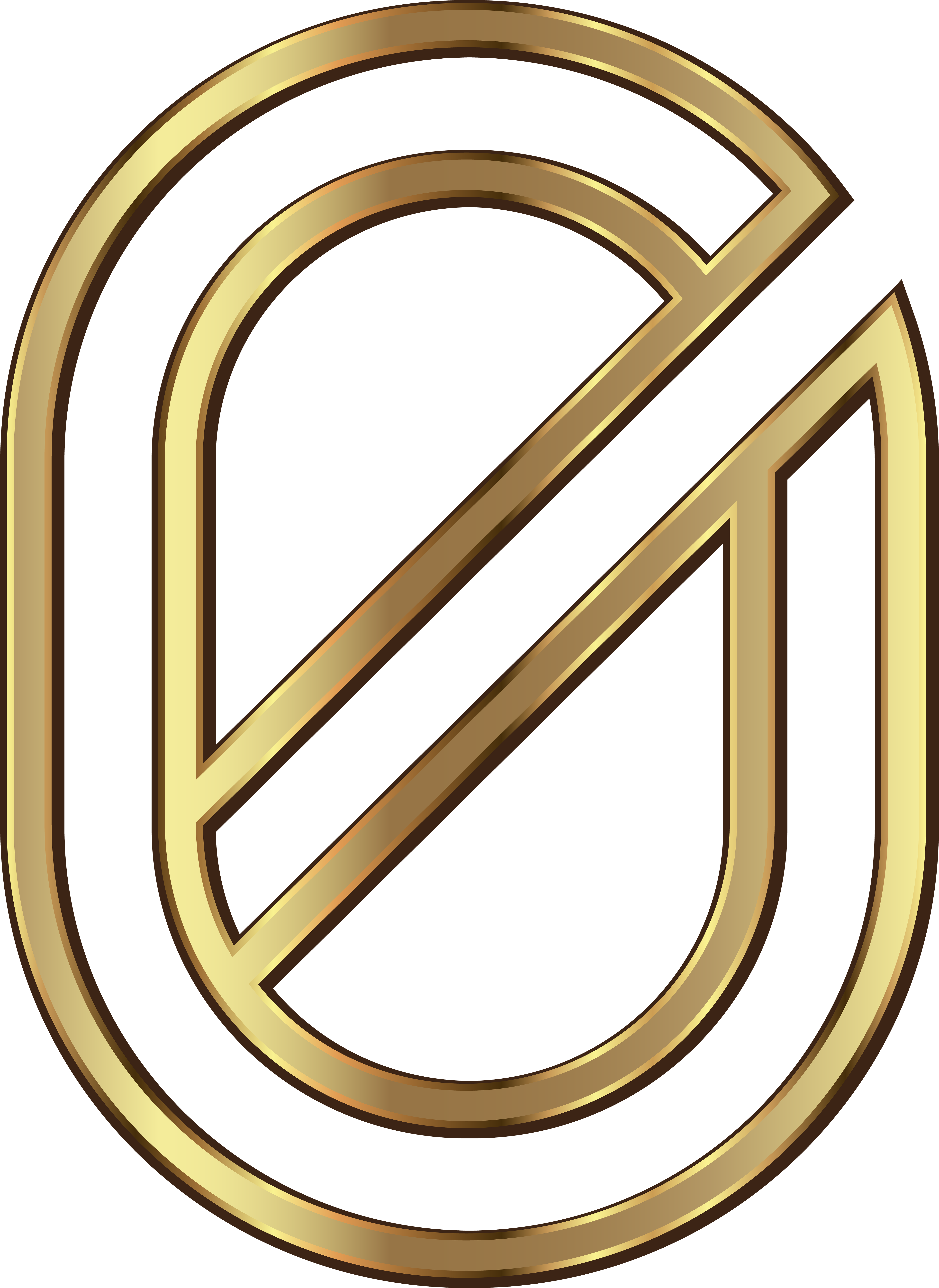 Number Zero Golden Png Clip Art Image Transparent Png (5831x8000), Png Download