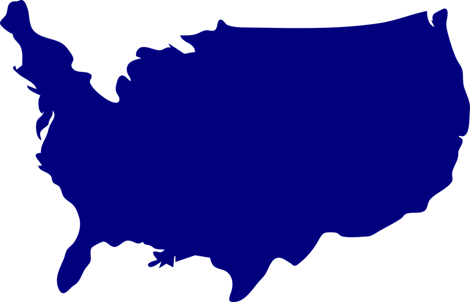 Mapa Us Clipart Of Associates, Coverage And Nationwide - Png Download (960x617), Png Download