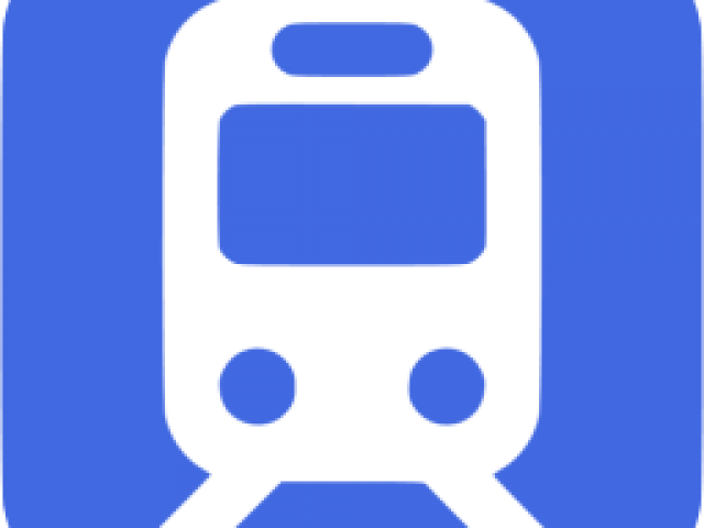 Railway Station Clipart Blue Train - Png Download (640x480), Png Download