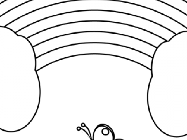 Rainbow Butterfly Clipart Rainbow Tree - Png Download (640x480), Png Download