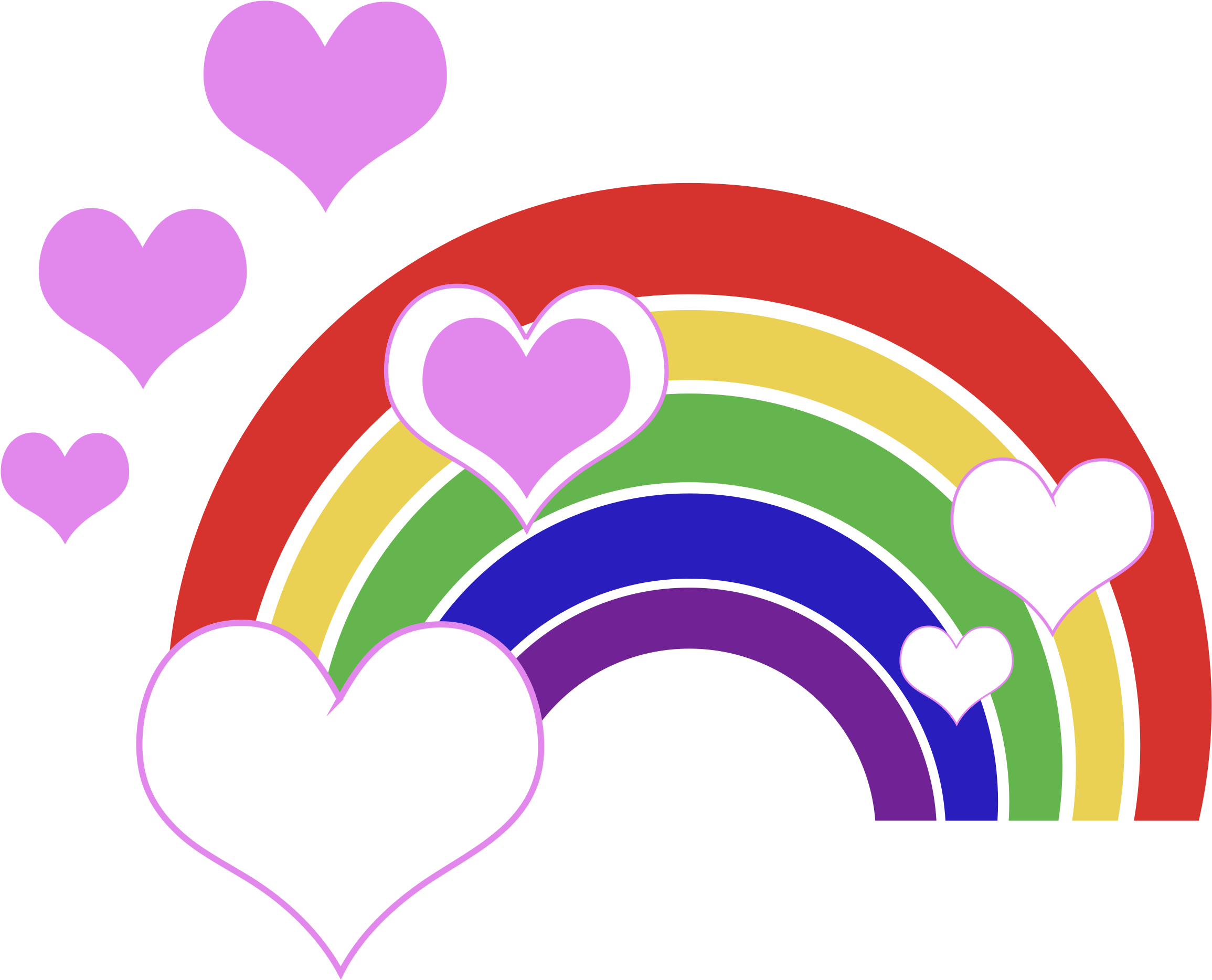 Isolated Rainbow Clipart (800x797), Png Download