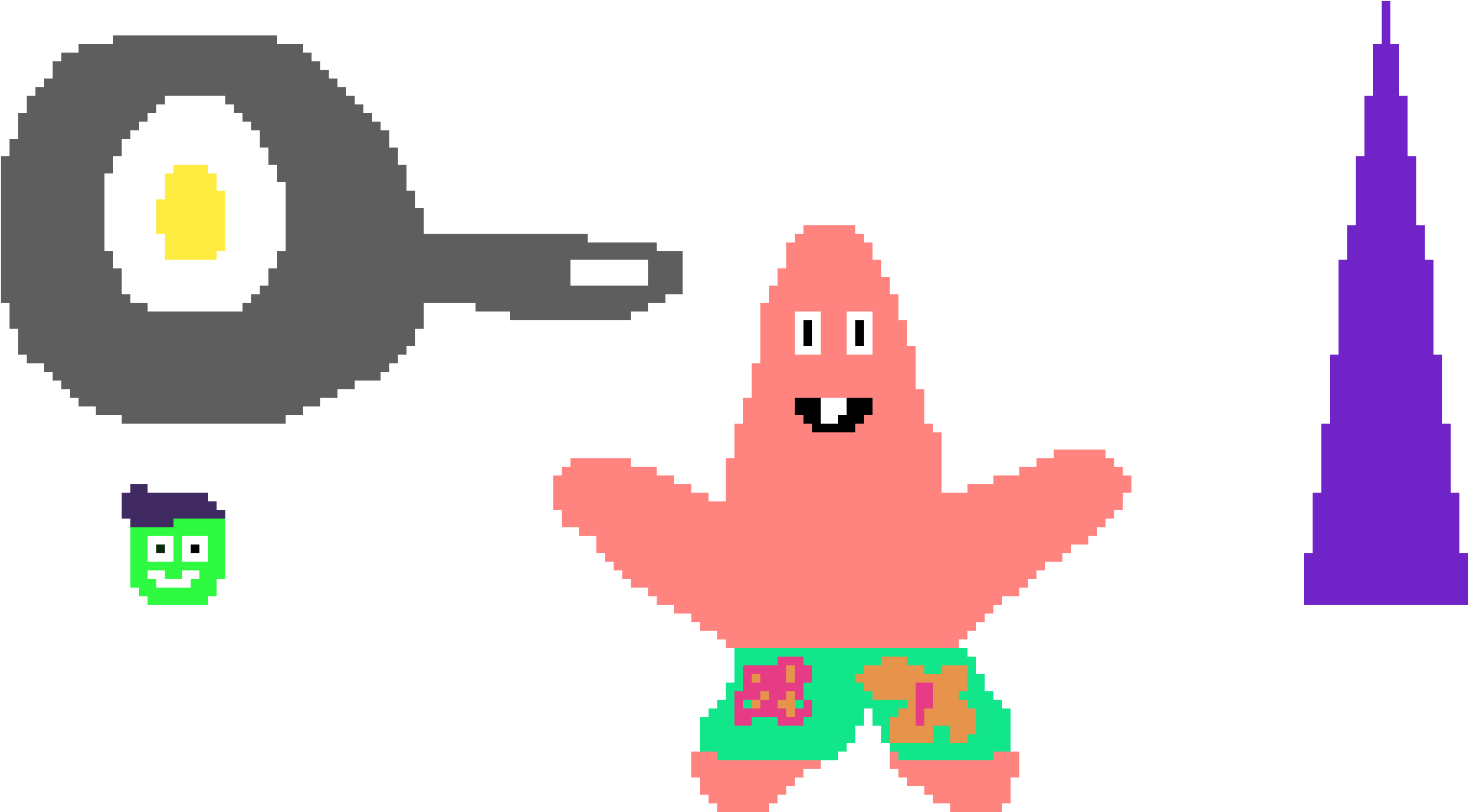 Mans, Pans, And Patrick Star Clipart (1701x941), Png Download