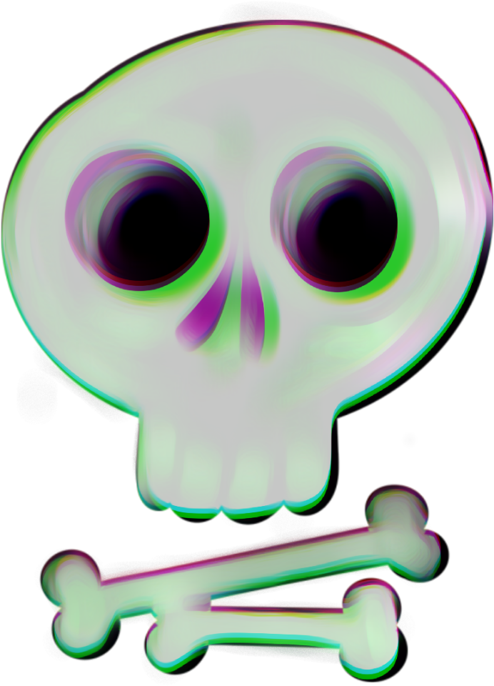 Skull Crossbones Halloween Diadelosmuertos Skeleton Clipart (1024x1024), Png Download