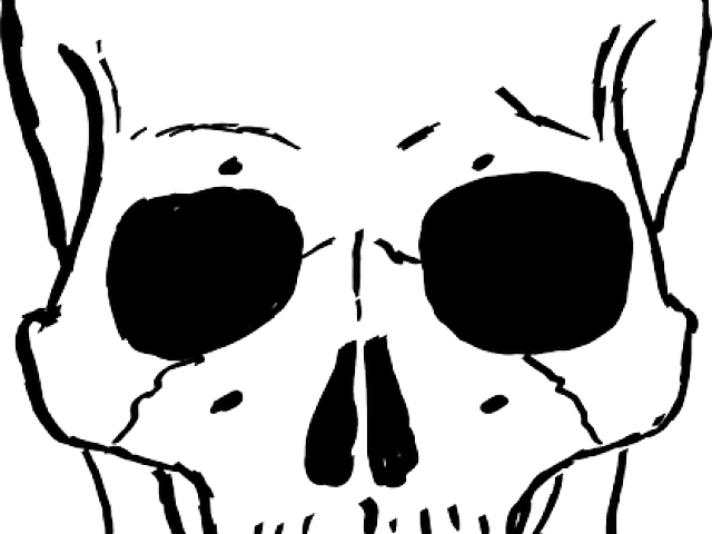 Skeleton Head Clipart Death Sign - Png Download (640x480), Png Download