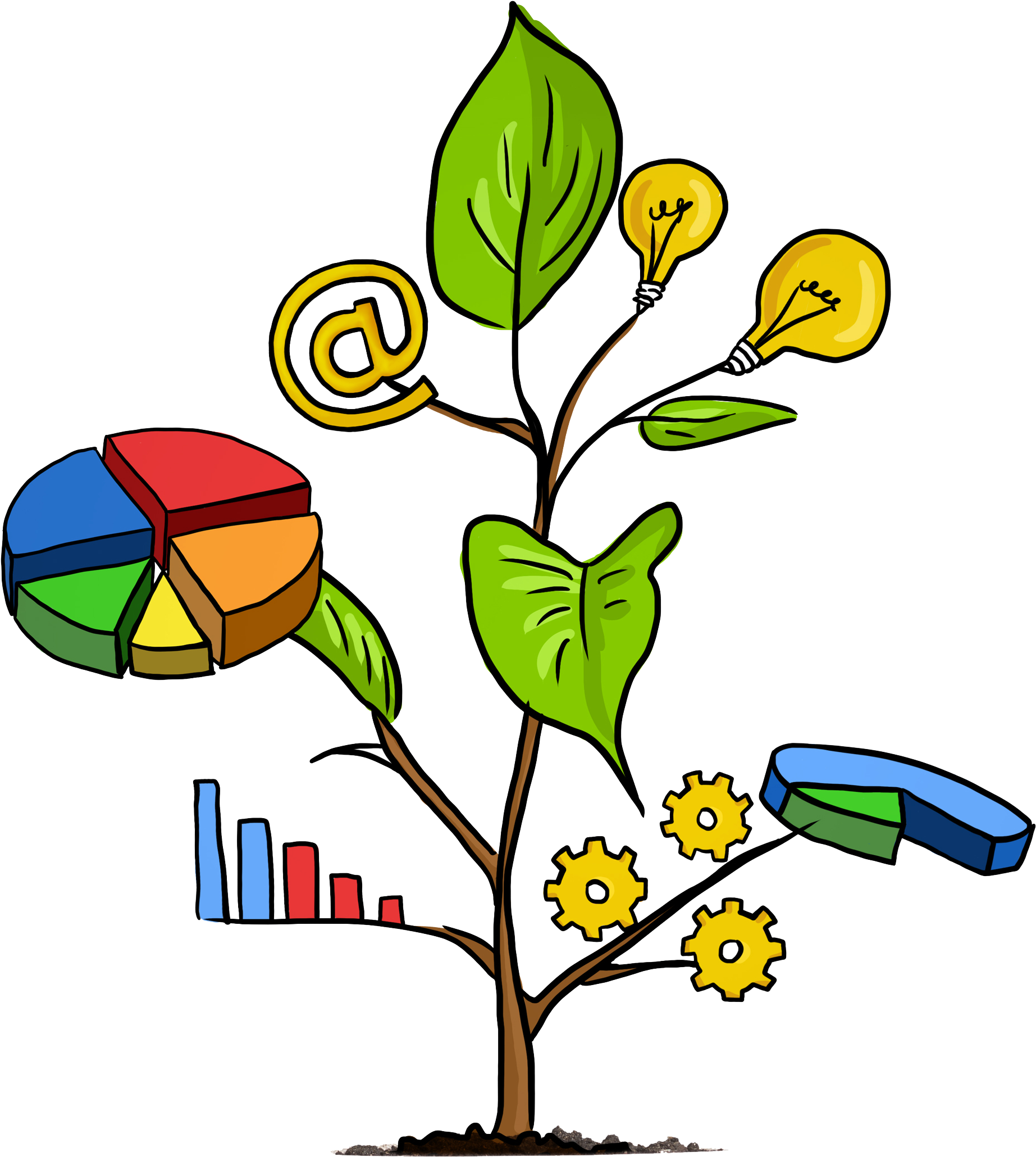 Business Growth-isolated Clipart (2062x2164), Png Download