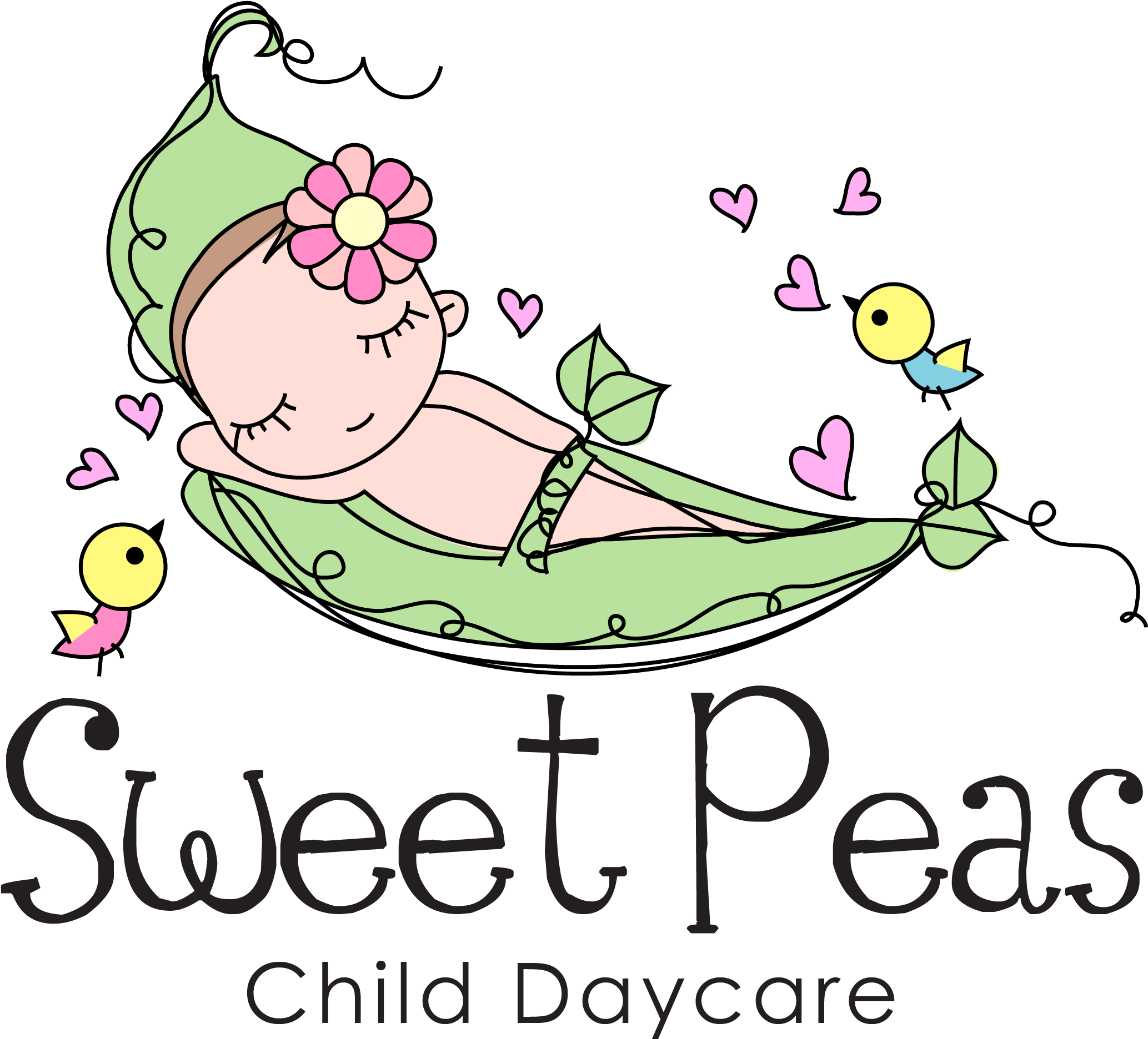 Jpg Black And White Download Child Daycare Clipart (2400x2400), Png Download