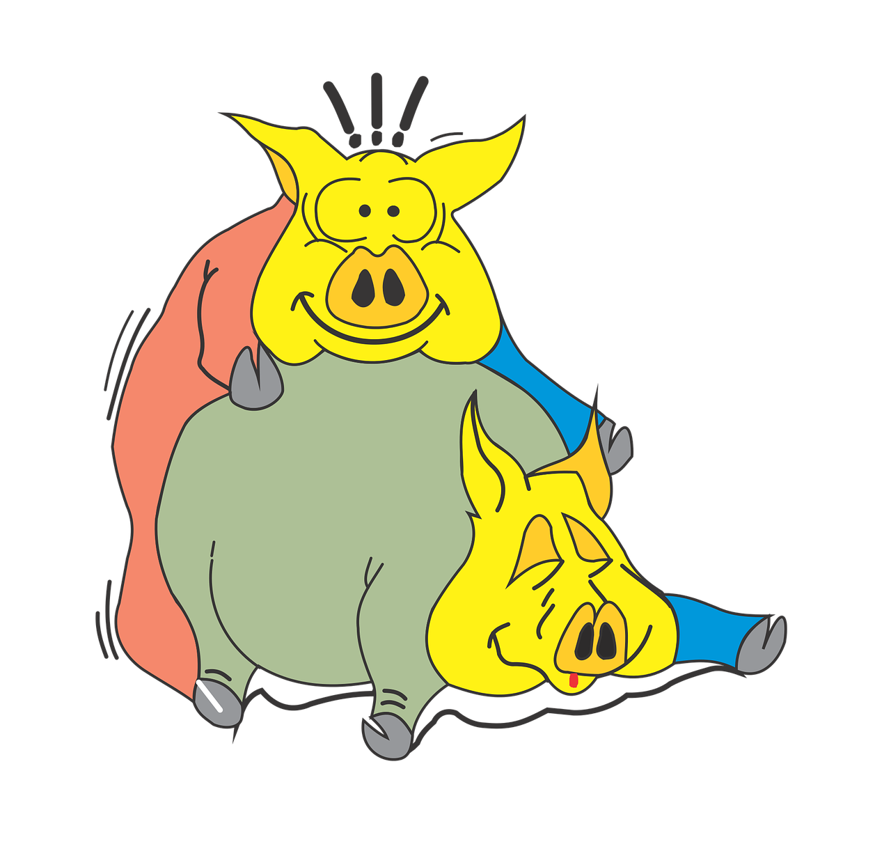 Couple,of,pigs,free Vector Graphics,free Pictures, Clipart (1280x1232), Png Download