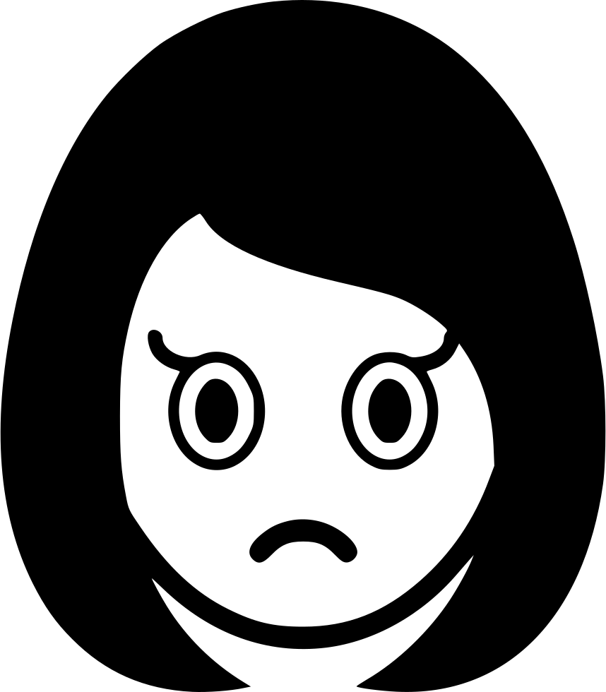 Sad Surprise Girl Woman Comments Clipart (858x980), Png Download