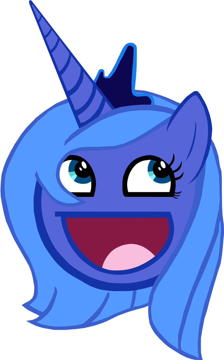 Fanmade Princess Luna Awesome Face By Wakabalasha Clipart (750x1204), Png Download