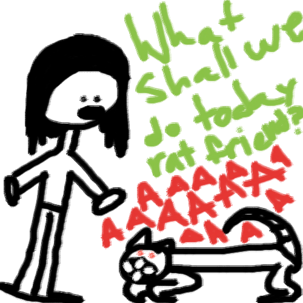 "what Shall We Do Today, Rat Friend" Clipart (1000x1000), Png Download