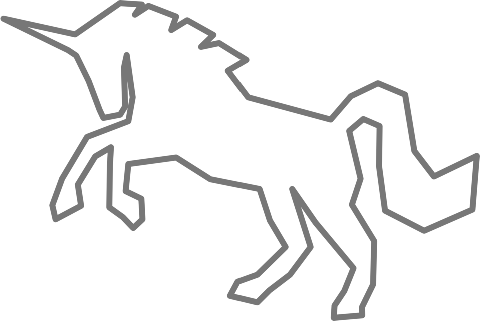 White Unicorn Clipart (958x641), Png Download