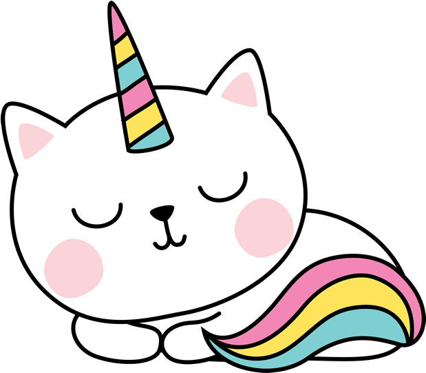 Sleeping Kittycorn Clipart (618x618), Png Download