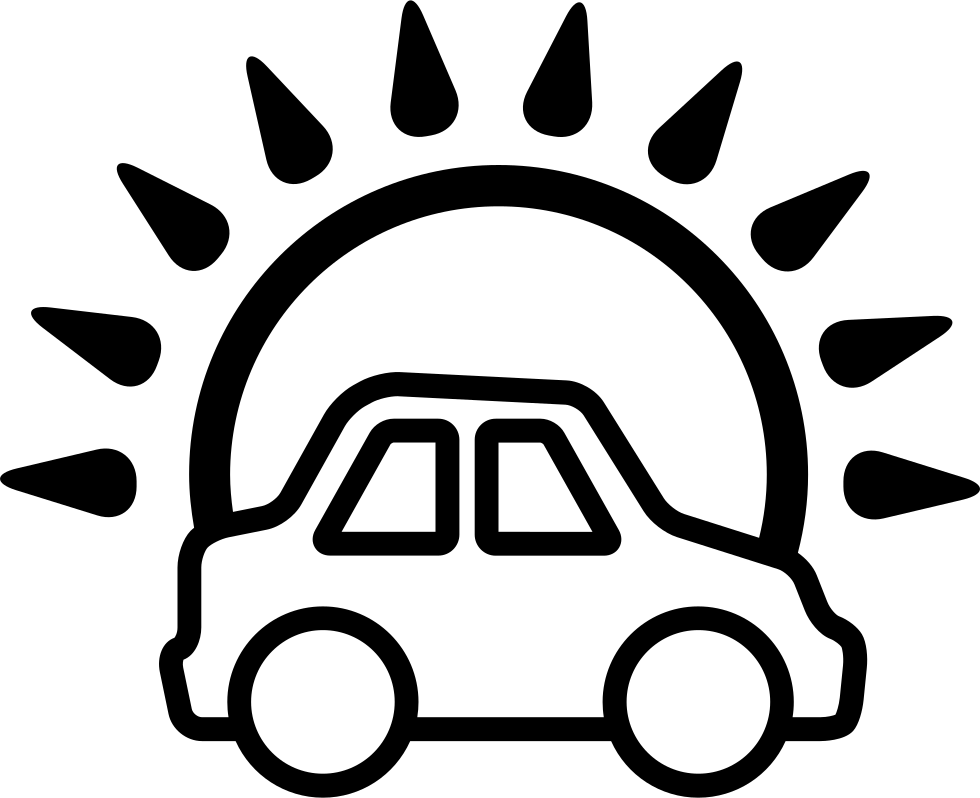 Car In Front Of The Sun Comments Clipart (980x798), Png Download