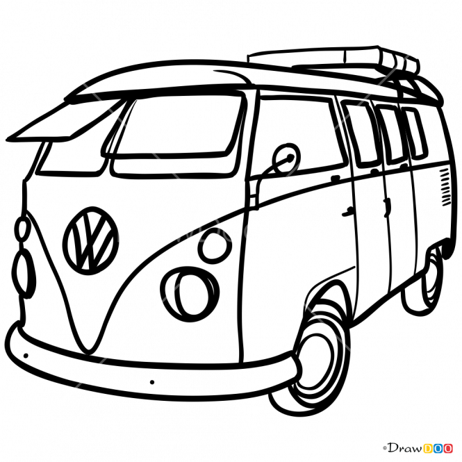 Volkswagen Drawing Clip Art - Png Download (665x665), Png Download
