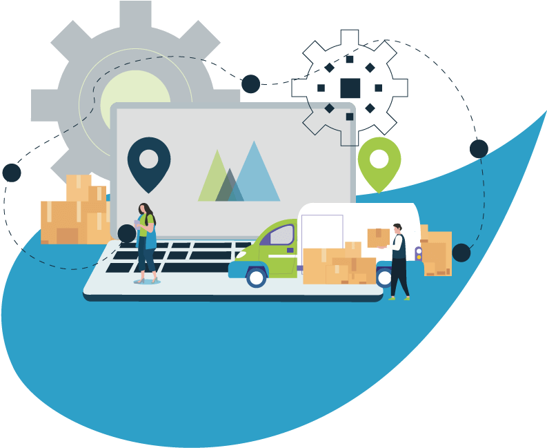 Order And Shipping Management Clipart (812x710), Png Download