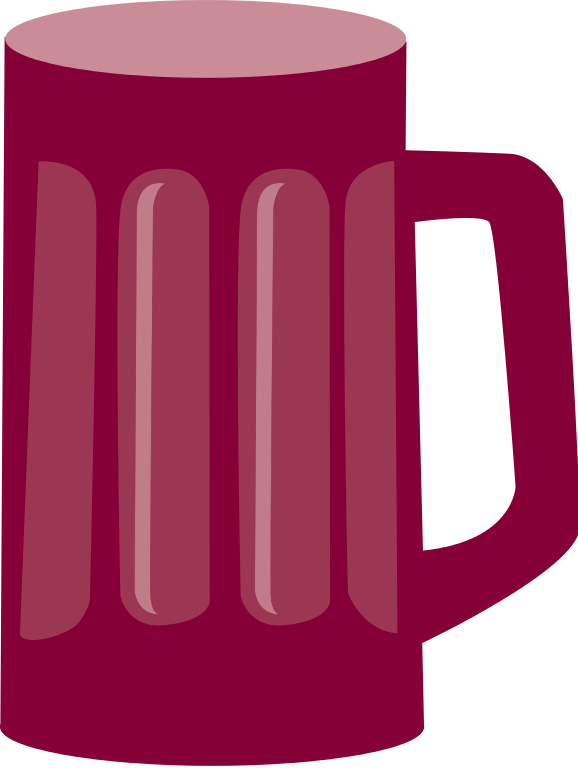 Red Beer Mug Icon Clipart (578x768), Png Download