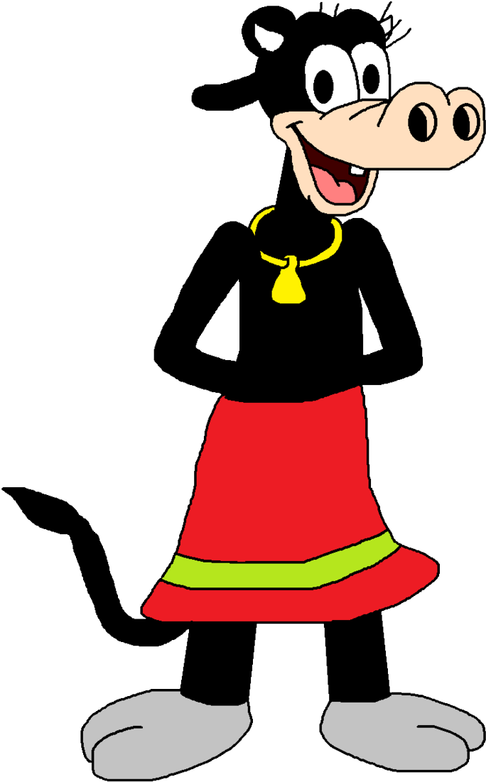 Clarabelle Cow Transparent Clipart (800x1191), Png Download