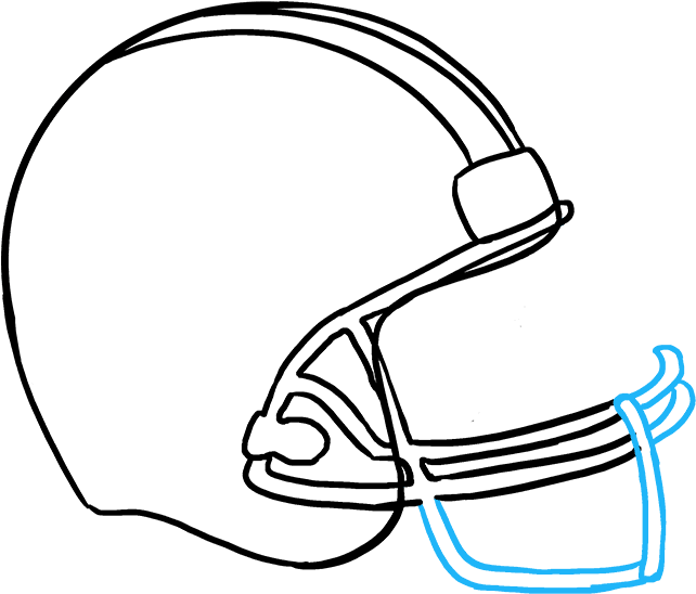 How To Draw Football Helmet Clipart (680x678), Png Download
