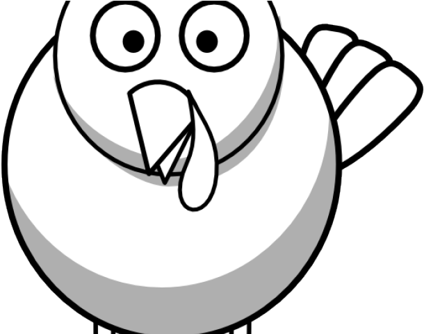 Turkey Bird Clipart Black And White - Png Download (640x480), Png Download