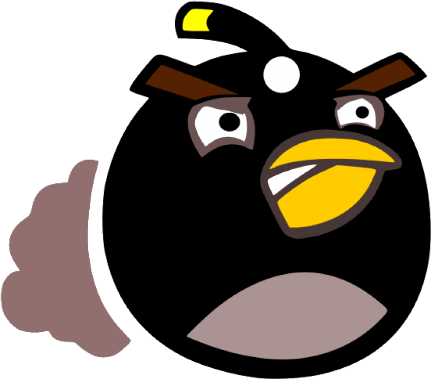 Free Png Download Angry Birds Characters Black Png Clipart (850x746), Png Download