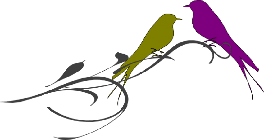 Free Png Download This Freedesign Of Love Birds On Clipart (850x452), Png Download
