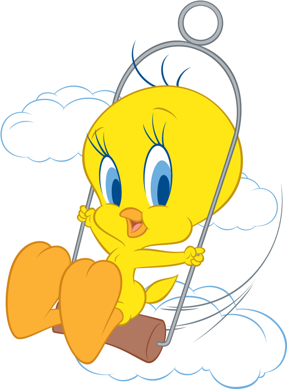 Free Png Download Tweety Bird On Swing Png Images Background Clipart (480x651), Png Download
