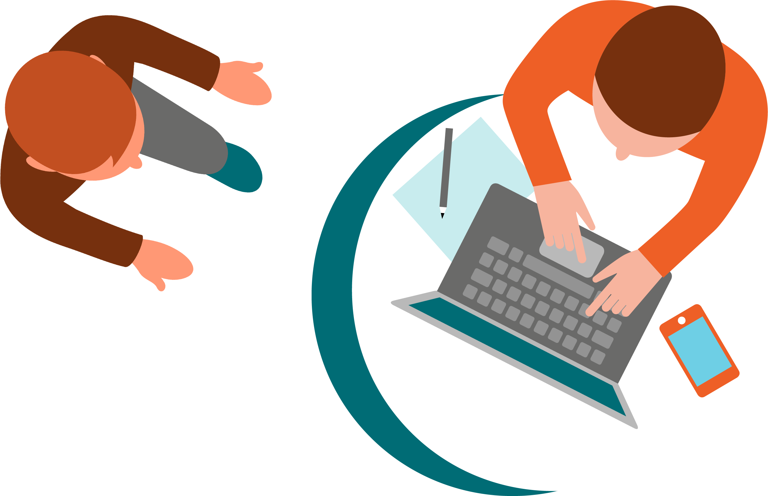 Working Meeting Graphic Clipart (2689x1735), Png Download
