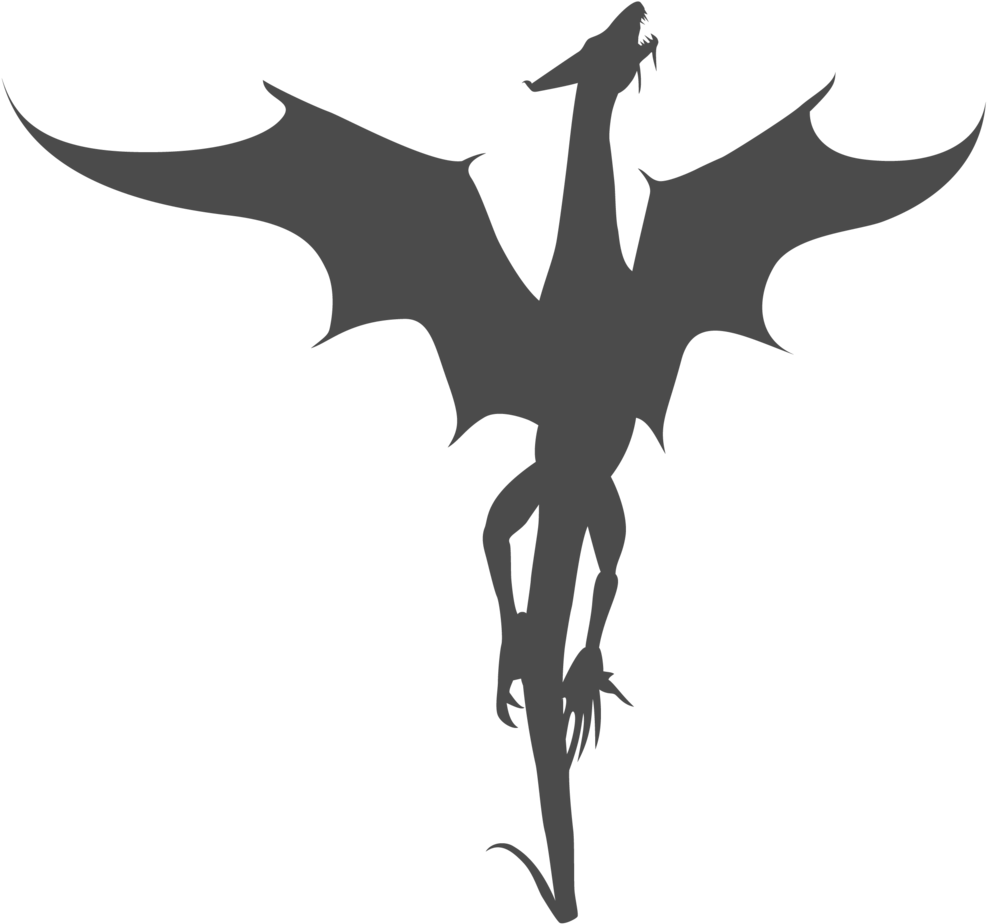 Dragon Silhouette Clipart (1024x963), Png Download