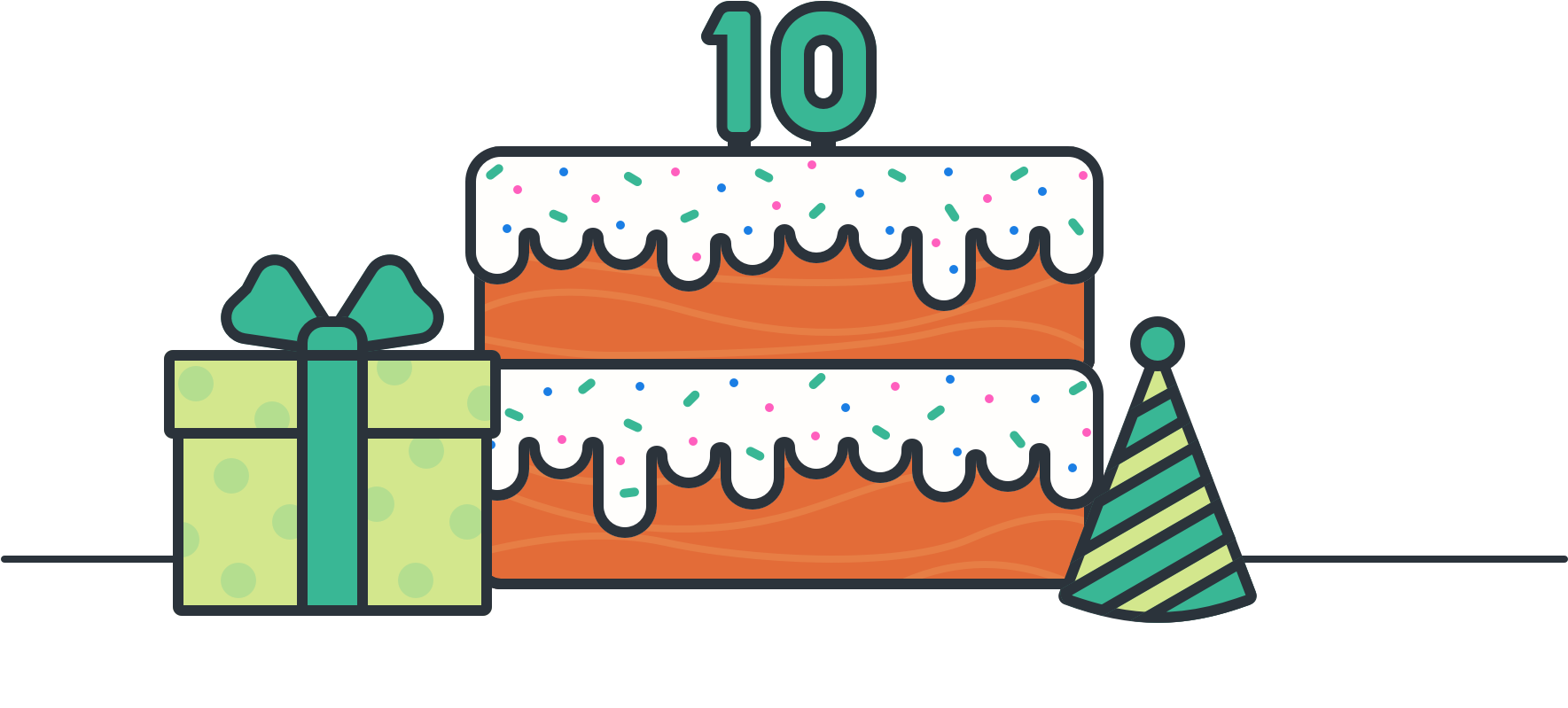 Hover Is Turning 10 And We Want To Celebrate With You Clipart (1800x800), Png Download