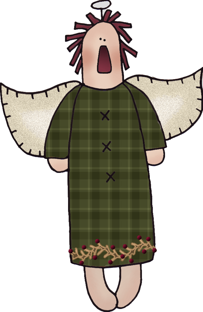 Primitive Angel Clipart 2 By Destiny - Png Download (668x1025), Png Download