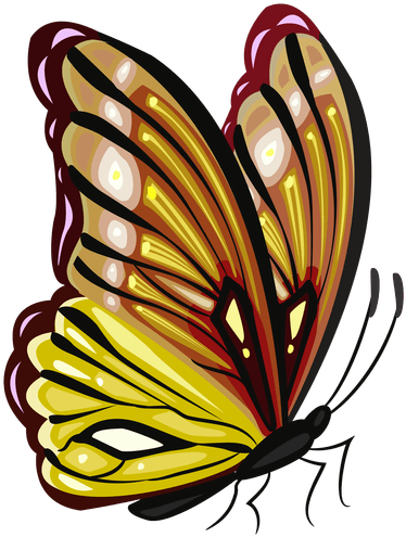 Monarch Butterfly Clipart Yellow Butterfly - Png Download (516x600), Png Download