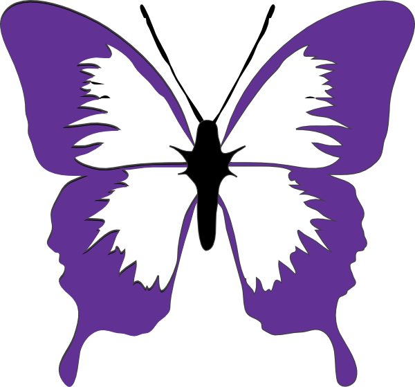 Purple Butterfly Clip Art - Png Download (600x559), Png Download
