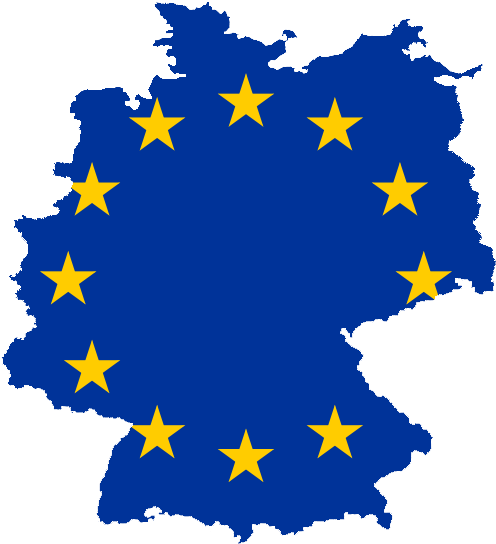 Flag Map Of Ger Eu Clipart (600x600), Png Download