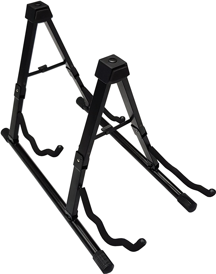 Dcm Gs2bk 2-unit Inline Folding Guitar / Bass Stand Clipart (900x900), Png Download