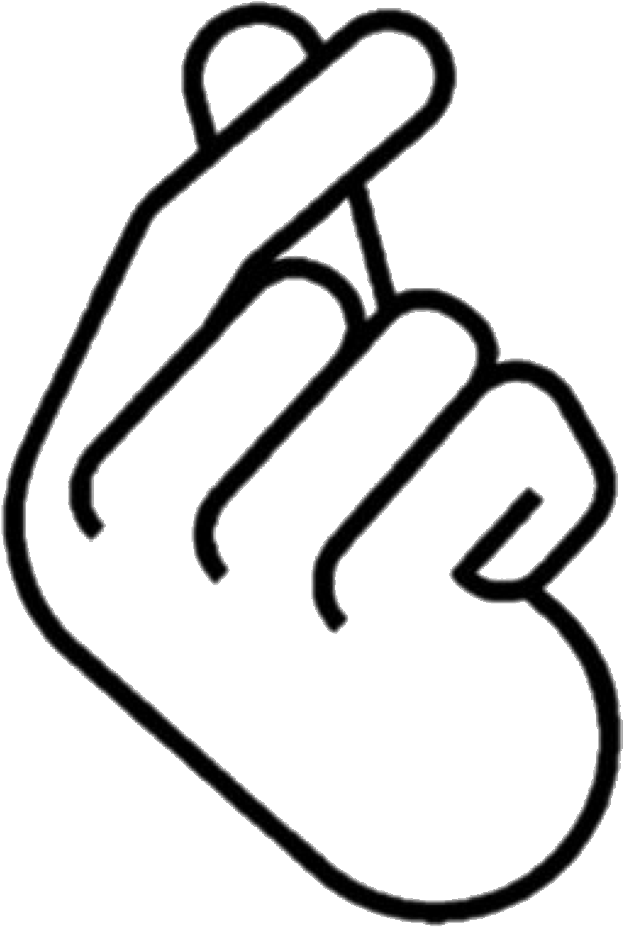 Kpop Korean Pop Music Hand Finger Heart Fingerheart Clipart (1024x1121), Png Download