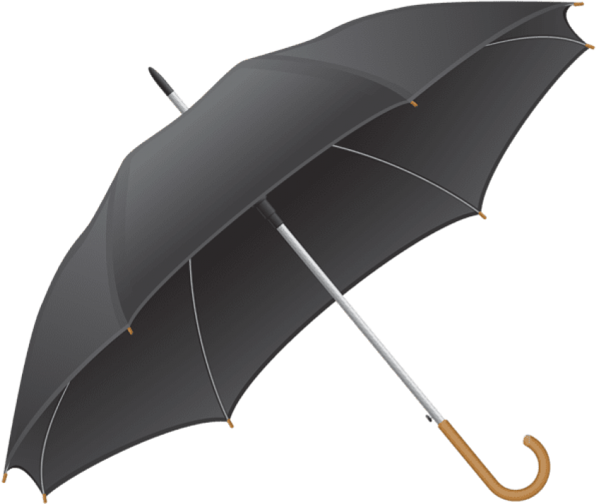 Download Black Umbrella Transparent Clipart Png Photo (850x720), Png Download