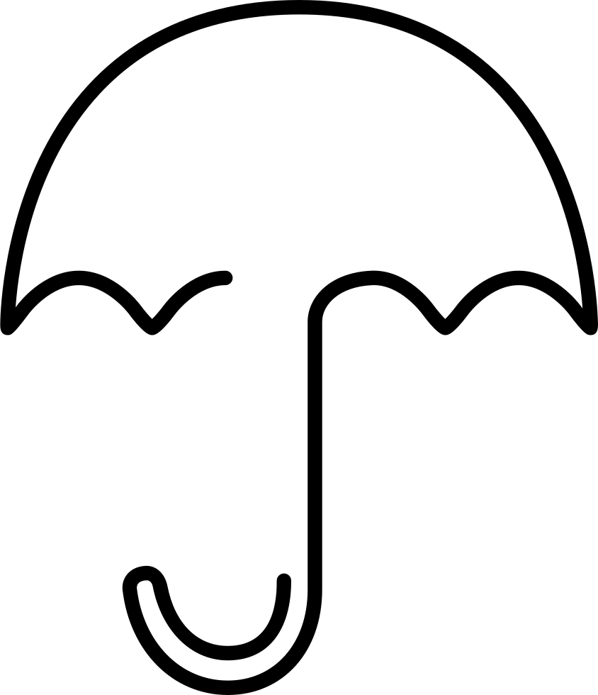 Umbrella Ultrathin Outline Comments Clipart (844x980), Png Download