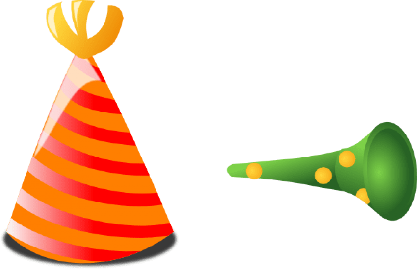 Free Png Birthday Horn Png Images Transparent Clipart (850x550), Png Download