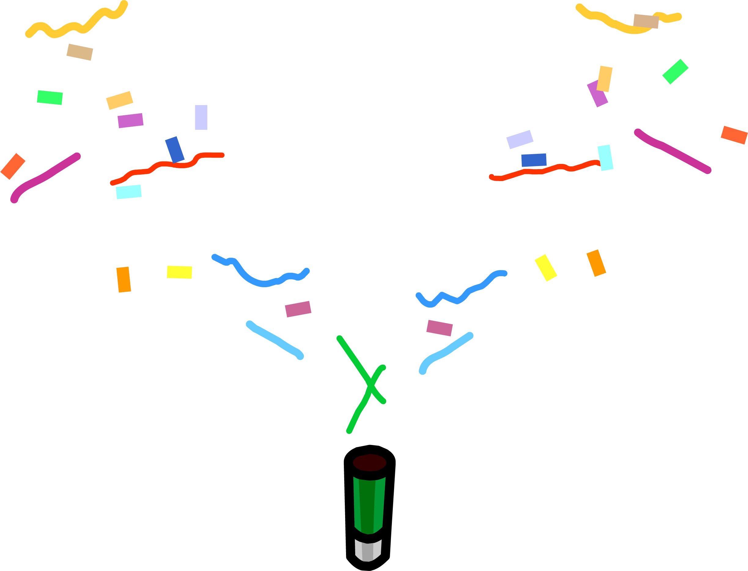 Confetti Clipart Orange - Png Download (2447x1867), Png Download