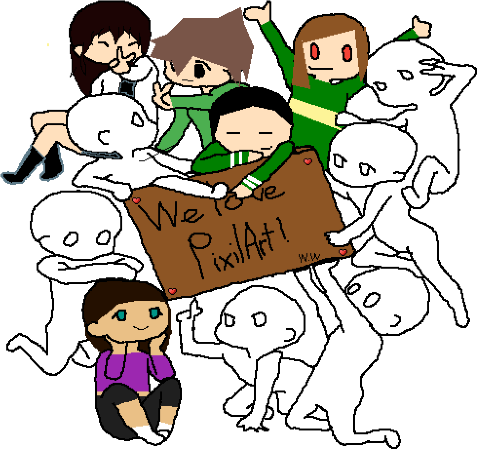Pixelart We Love You Clipart (1000x1000), Png Download
