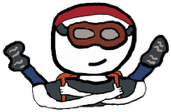 Parachute Clipart Stickman - Png Download (640x480), Png Download