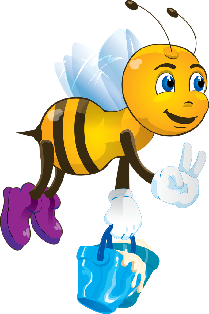 Bee Clipart Ladybug - Png Download (682x1024), Png Download