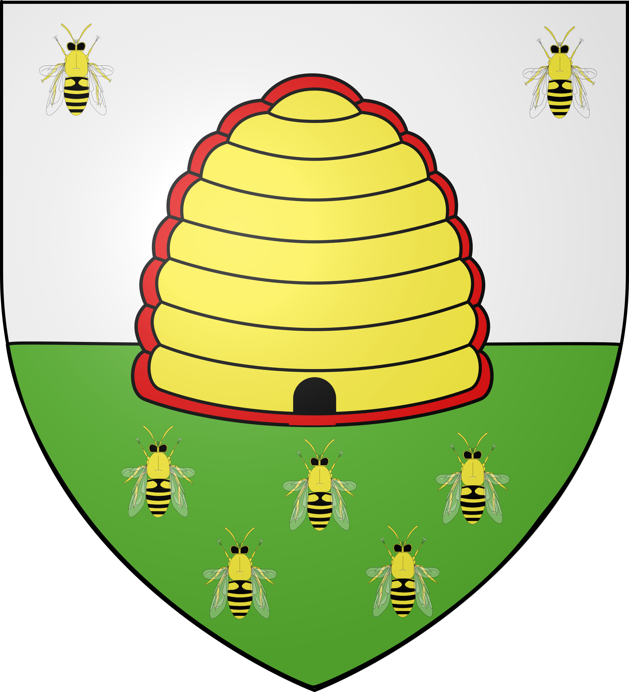 Cartoon Bee Hive Clipart (2000x2200), Png Download