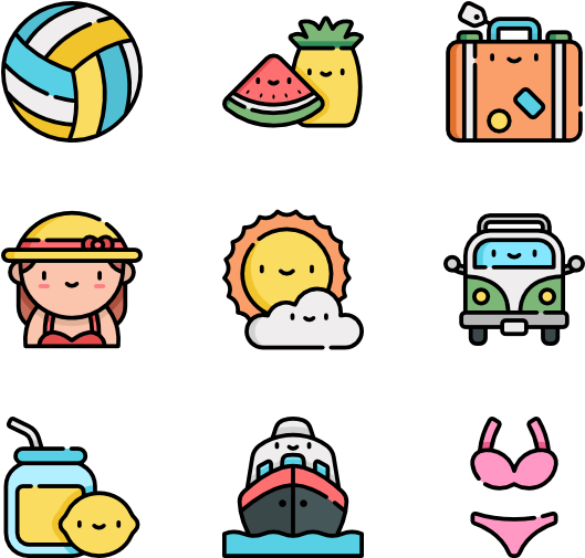 Summer Holidays Clipart (600x564), Png Download