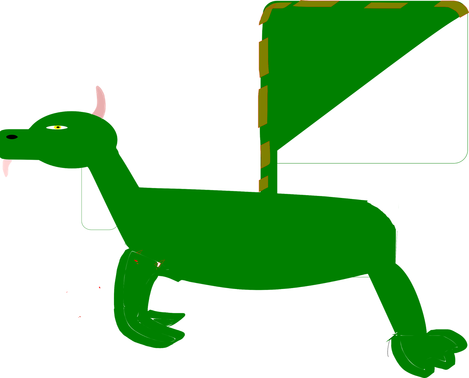 Dinosaure Amb L Inskscape Clipart (1600x1291), Png Download