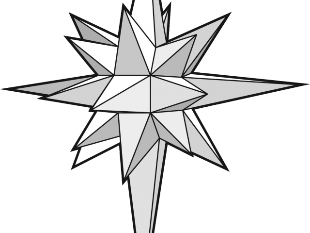Drawn Stare Star Bethlehem Clipart (640x480), Png Download