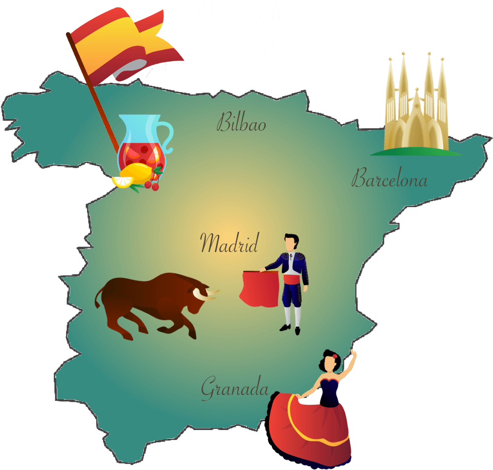 Learn Spanish Online With Happy Hour Spanish Clipart (1050x1200), Png Download